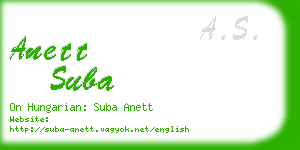 anett suba business card